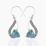 Smoky Quartz Silver Earrings