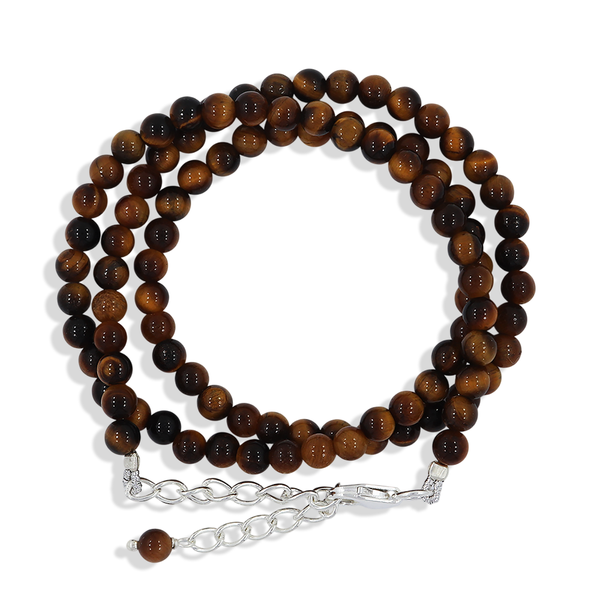 Tiger Eye Round Beads Necklace