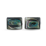Natural Abalone Shell 925 Sterling Silver Cufflink
