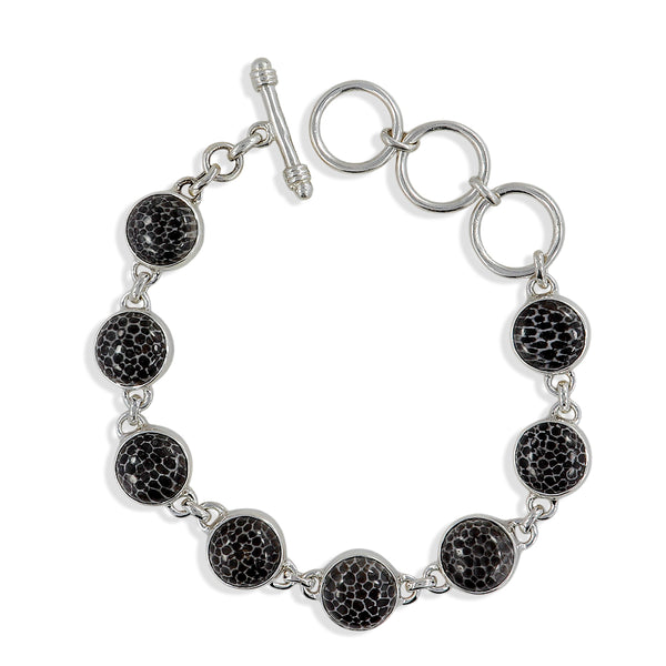 Fossil Coral Silver Bracelets