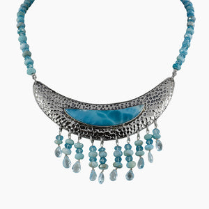 Alluring Larimar Necklace Natural Jewelry