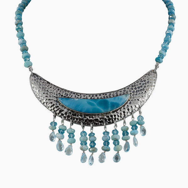 Alluring Larimar Necklace Natural Jewelry