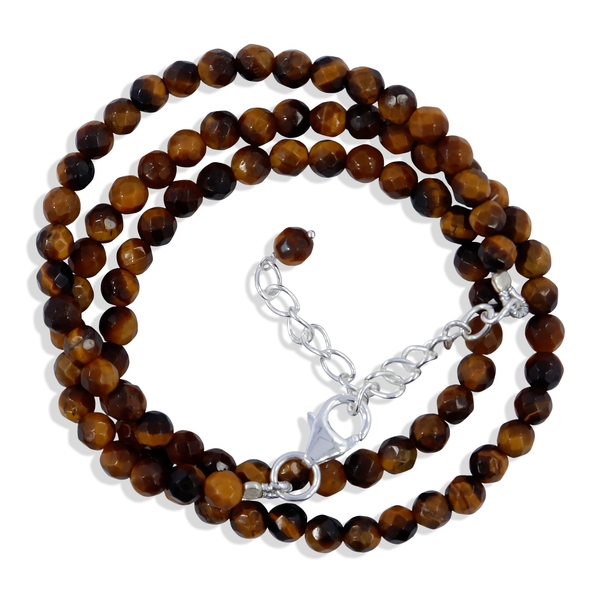 Natural Tiger Eye Cut Beads Necklace