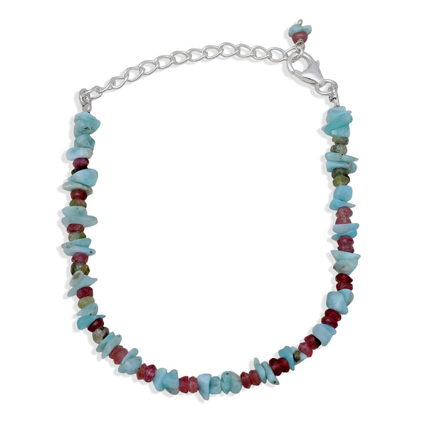 Larimar & Tourmaline Beads Bracelet