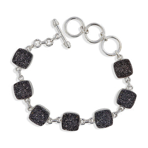 925 Silver Titanium Druzy Bracelets