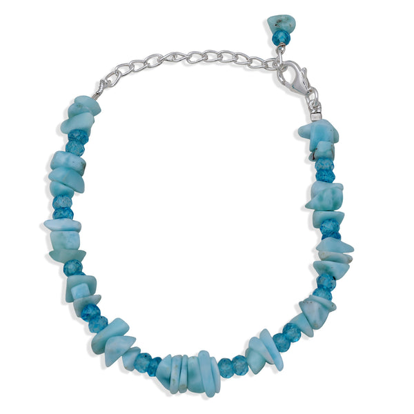 Larimar & Blue Topaz Beads Bracelet