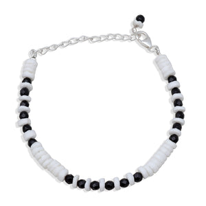 Black Onyx & Abstrace Beads Bracelet