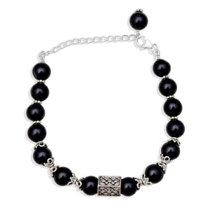 Black Jd Jasper Beads Bracelet
