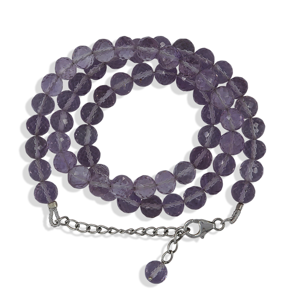 Amethyst Round Ball Micro Faceted Beads
