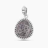 925 Silver Black Dot Quartz Pendant