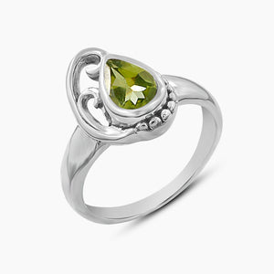 Natural Garnet Silver Rings