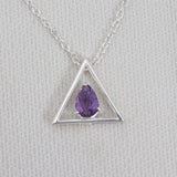 Citrine Silver Minimalist Necklaces