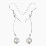 Hessonite Silver Earrings