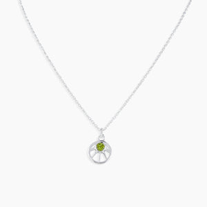 Natural Peridot Sterling Silver Chain Necklace Jewelry