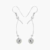 Hessonite Silver Earrings