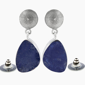 Aquamarine Silver Earrings