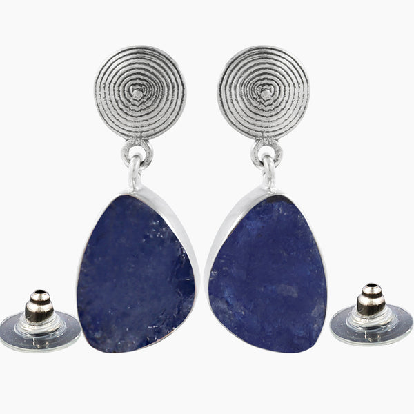 Aquamarine Silver Earrings