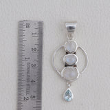 925 Silver Rainbow Moonstone Pendant