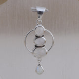 925 Silver Rainbow Moonstone Pendant