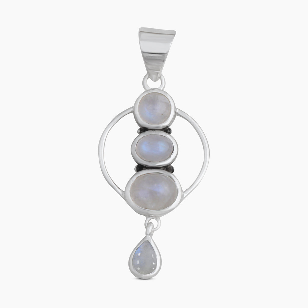 925 Silver Rainbow Moonstone Pendants