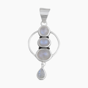 925 Silver Rainbow Moonstone Pendants