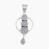925 Silver Rainbow Moonstone Pendants