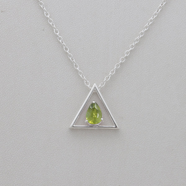 Garnet Silver Minimalist Necklaces