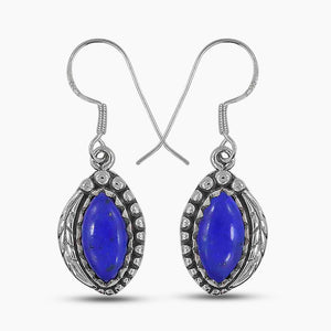 Natural Mexican Turquoise Silver Earrings