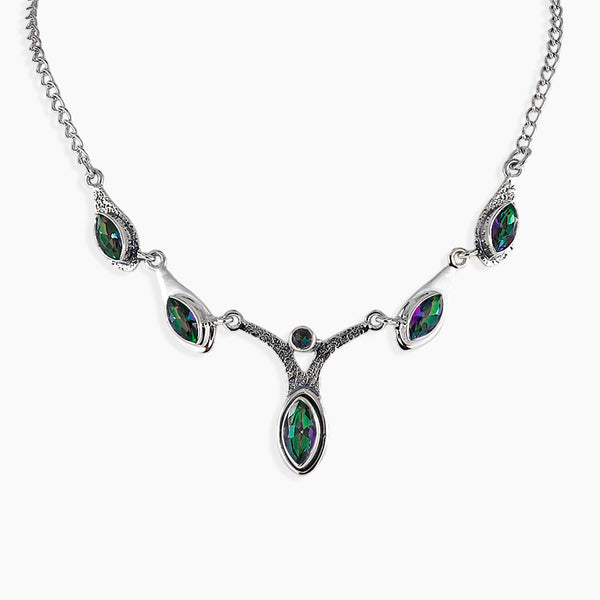925 Sterling Silver Mystic Quartz Necklace