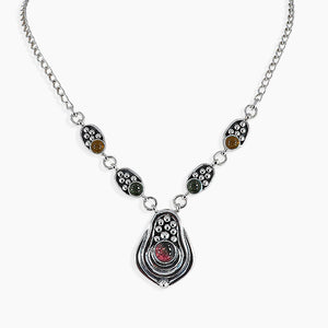 925 Sterling Silver Tourmaline Necklace