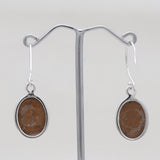 Tiger Eye Silver Earrings