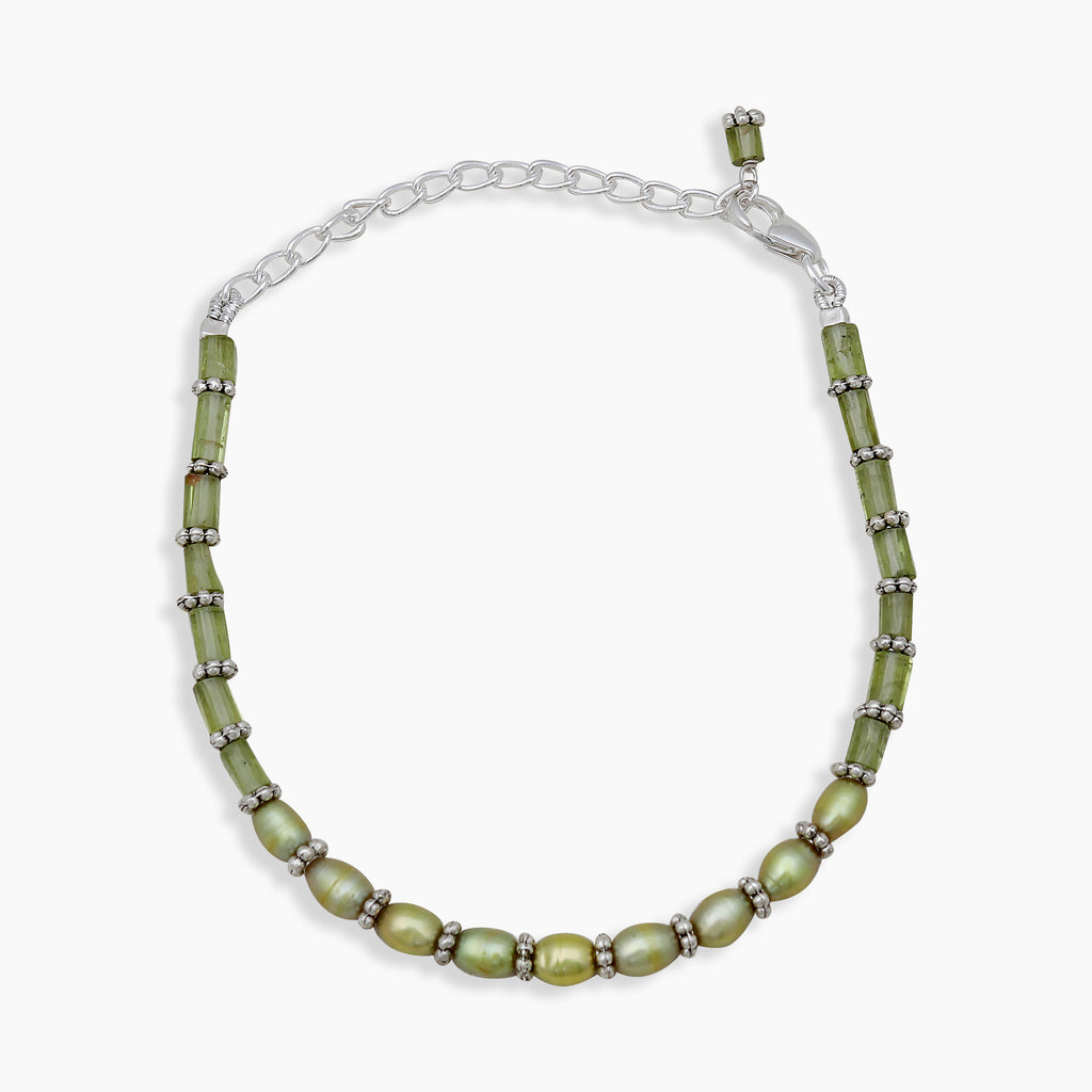 Peridot & Pearl Beads Bracelet