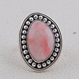 Pink Opal Silver Pendant Sets