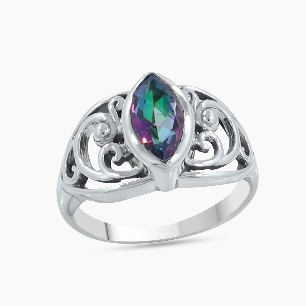 925 Sterling Silver Mystic Quartz Rings