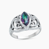 925 Sterling Silver Mystic Quartz Rings