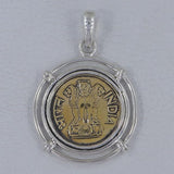 925 Sterling Silver Indian Coin Pendants