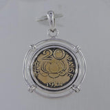 925 Sterling Silver Indian Coin Pendants