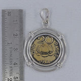 925 Sterling Silver Indian Coin Pendants