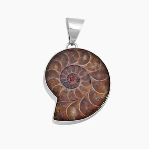 925 Silver Ammonite Fossil Pendants