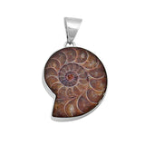 925 Sterling Silver Ammonite Fossil Pendant