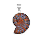 925 Silver Ammonite Fossil Pendant