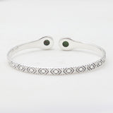 Green Copper Turquoise Silver Bangles