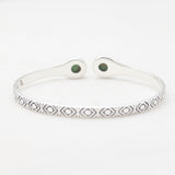 Green Copper Turquoise Silver Bangles