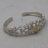 925 Sterling Silver Ethiopian Opal Cuff Bangle