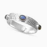 Labradorite Silver Bangles