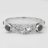 Labradorite Silver Bangles