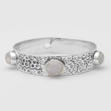Labradorite Silver Bangles