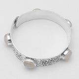 Labradorite Silver Bangles