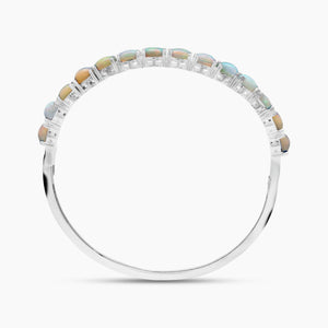 Ethiopian Opal Silver Bangles