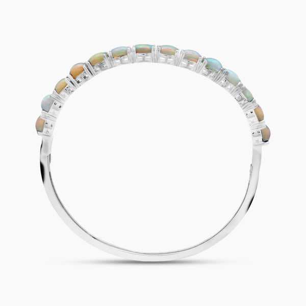 Ethiopian Opal Silver Bangles